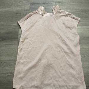Mango Sleeveless Blouse, Pink, XS